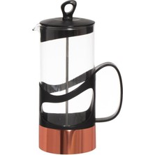 Feyza Design 1 Lt French Press, Bakır Desenli, Şık ve Dayanıklı Kahve Demleme Aleti