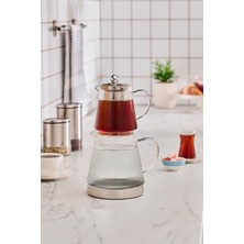 Feyza Design Şık ve Dayanıklı Xl Indüksiyon Cam Çaydanlık, Pratik Kullanım Sağlar