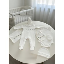 Maricoco Bebek Hastane Çıkışı Seti Yenidoğan 7'li %100 Pamuk – 0-3 Ay Biberonluk ve Battaniye Dahildir