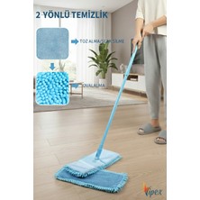 Özgürce 40 cm Çift Yönlü Mikrofiber Islak-Kuru Mop ve Yedek Aparatı