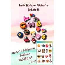 Birikiyedi 15'li Set Jibbitz Terlik Süsü Limon,nazar Boncuğu,hamburger,balon,güneş..