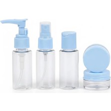 DS LLC 5’li Seyahat Dolum Şişe Seti 30 ml Şeffaf Taşıma Çantalı DSLLC4-2356Y