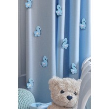 Artikel Mavi Ördek 6 Adet Çocuk Odası Perde Süsü, Broş Aksesuar, Hediye Paketi Süsleme Aksesuarı