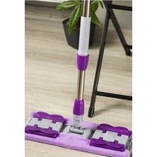 Özgürce Mor Teleskopik Sihirli Mop Yedek Bezli, Çok Amaçlı Temizlik Seti