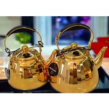 Feyza Design Paslanmaz Çelik Çaydanlık Seti 3+2, Şık ve Dayanıklı Tasarım