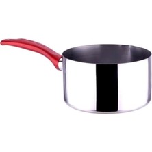 Feyza Design Paslanmaz Çelik Kaçerola Sütlük ve Sosluk 16 cm 1400 ml