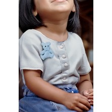 Artikel Mavi Ayıcık 6 Adet Çocuk Odası Perde Süsü, Broş Aksesuar, Hediye Paketi Süsleme Aksesuarı