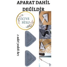 Funflex 2 Adet Üçgen Mop Yedek Bezi Gri-Beyaz Mikrofiber Malzeme ile Tüm Yüzeylerde Kullanım