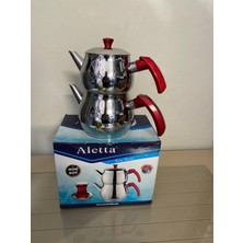 Feyza Design Mini Boy Çaydanlık, Şık ve Pratik Kahve ve Çay Demleme Seti