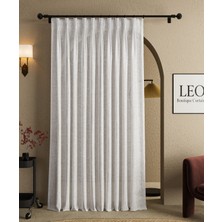 Leo Boutique Curtain Keten Amerikan Pile Tül Perde Ütü Istemez Keten Sık Pile Keten Tül Perde