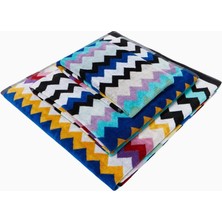 Missoni Cyrus 3 Parça Pamuk Zigzag Desen  Havlu Seti