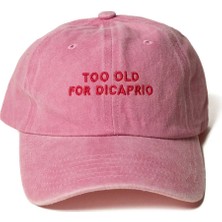 Nome Studio Nakışlı Şapka Mor Too Old For Dicaprio Yıkamalı Kumaşlı ve Yazı Nakışlı Şapka Pamuklu Siperlikli Ayarlı Şapka Günlük Tarz