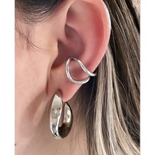 Les Séduisantes C.A. Çoklu Halka Kıkırdak Earcuff Altın Kaplama Küpe Vıp