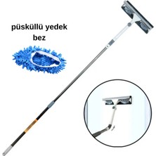 Funflex Mikrofiber Cam Mopu +1 Yedek Bezli Cam Silme Aparatı Ayla Stan