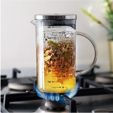 Feyza Design 3'ü 1 Arada Termosilikat French Press 700ML, Şık ve Dayanıklı Kahve Demleme