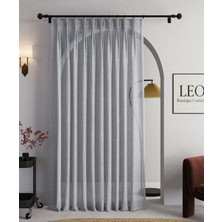Leo Boutique Curtain Keten Amerikan Pile Tül Perde Ütü Istemez Keten Sık Pile Keten Tül Perde