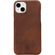 BloominBag Bloomcase Apple iPhone 16 (6.1") Saddle Brown Hakiki Deri Telefon Kılıfı