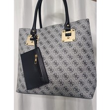 Elaa Aksesuar Desenli Kartlıklı Kadın Omuz Çantası