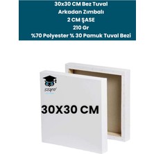 Fanart 30X30 cm Bez Tuval  Arkadan Zımbalı  2 cm Şase  210 gr  %70 Polyester % 30 Pamuk Tuval Bezi