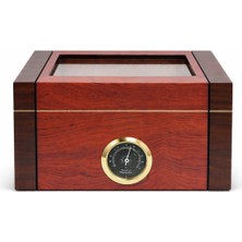Falconetti Sedir Ağacı Kahverengi Camlı Humidor Puro Kutusu RD66KHV