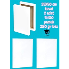 Fanart 35X50 cm Tuval 2 Adet %100 Pamuk 280 gr Bez