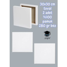 Fanart 30X30 cm Tuval 2 Adet %100 Pamuk 280 gr Bez