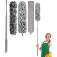 Özgürce Çok Başlıklı Mikrofiber Anti-Statik Toz Alma Fırçası, Uzayabilen Saplı Mop