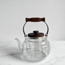 Feyza Design Şık Akasya Kapaklı Süzgeçli Dekoratif Demlik 1000 ml