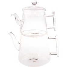 Feyza Design Şeffaf Borosilikat Cam Çaydanlık, Dayanıklı ve Şık Tasarım