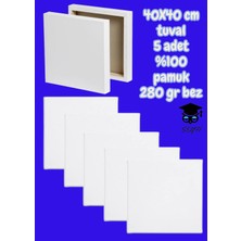 Fanart 40X40 cm Tuval 5 Adet %100 Pamuk 280 gr Bez