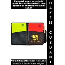 Wintoup #hakemcüzdanı Kompakt Cep Boy Profesyonel Amatör Halı Saha Şık Cüzdanlı Sarı Kırmızı Hakem Kartı