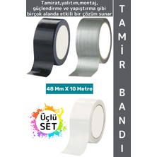Wintoup #tamirbandı Suya Neme Küfe Toza Dayanıklı Çok Amaçlı Montaj Onarım Bantı 48 mm x 10 Metre Üçlü Set