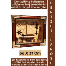 Wintoup #denizcibağları Dekoratif Ev Ofis Sevgililer Günü Hediyelik Şık Denizci Temalı Ahşap Pano 36 x 31 cm