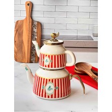 Feyza Design Şık Emaye Çaydanlık, Sağlıklı ve Dayanıklı, Eşsiz Tasarım