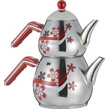 Feyza Design Mega Boy Çelik Çaydanlık Takımı, Şık ve Dayanıklı Tasarım