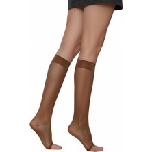 Daymod 2 Çift Burunsuz 15 Denye Süper Ince Dizaltı Çorap Bronz-38