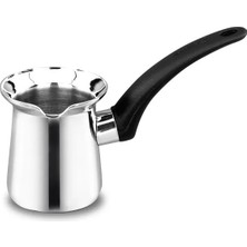 Feyza Design Çelik 4 Fincan Cezve A1208, Şık ve Dayanıklı Tasarım, Pratik Kullanım