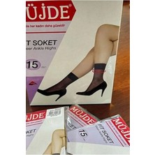 Müjde Parlak Fit (15D) Soket Çorap-Siyah-Ten-Sahra (6 Çift)