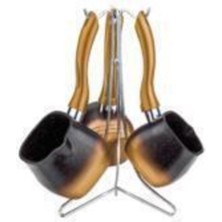 Feyza Design Kare Granit 3'lü Cezve Takımı, Şık ve Dayanıklı Mutfak Seti