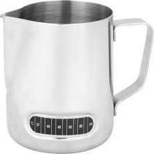 Feyza Design 600 ml Profesyonel Süt Potu, Isı Göstergeli, Dayanıklı ve Şık Tasarım