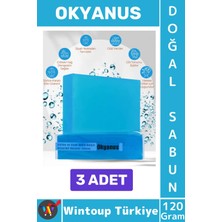 Wintoup #katısabun %100 Doğal Bitkisel El Yüz Saç Vücut Cilt Için Organik Okyanus Sabunu 120 Gram 3 Adet