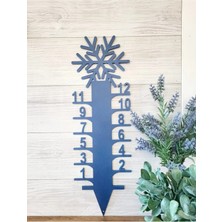 B2M Designs Figürlü Metal Kar Ölçer & Bahçe Boy Ölçer