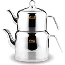 Feyza Design Paslanmaz Çelik Çaydanlık, Şık ve Dayanıklı Orta Boy Tasarım