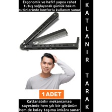 Wintoup Hediyelik Seyahat Gündelik Çanta Boy Paslanmaz Çelik Gövdeli Özel Şık Tasarımlı Katlanabilir Tarak