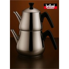 Feyza Design Paslanmaz Çelik Büyük Boy Çaydanlık, Şık ve Dayanıklı Tasarım