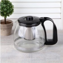 Feyza Design Şeffaf Cam Demlik 700 Ml, Süzgeçli, Çay ve Bitki Demleme Seçeneği