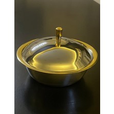 Feyza Design Rio Çelik 18/10 Şekerlik, Altın Kaplama, Şık ve Dayanıklı Tasarım