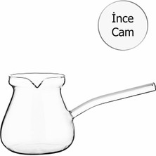 Feyza Design Izlenebilir Ileri Dayanıklı Borosilikat Cam Cezve, Ocağa Uygun