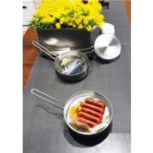 Feyza Design Paslanmaz Çelik Sos Tavası, 16 Cm, Şık ve Dayanıklı Mutfak Gereci