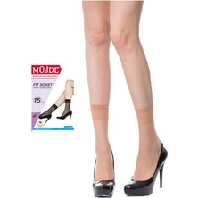 Müjde Parlak Fit (15D) Soket Çorap- (6 Çift)